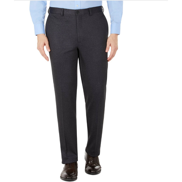 Calvin Klein Men's Knit Slim-Fit Dress Pants 36 X 32 Charcoal Dark Grey - Picture 4 of 4
